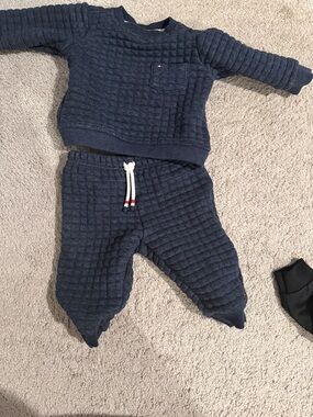 Tommy Hilfiger Quilted Kids Joggers in Navy